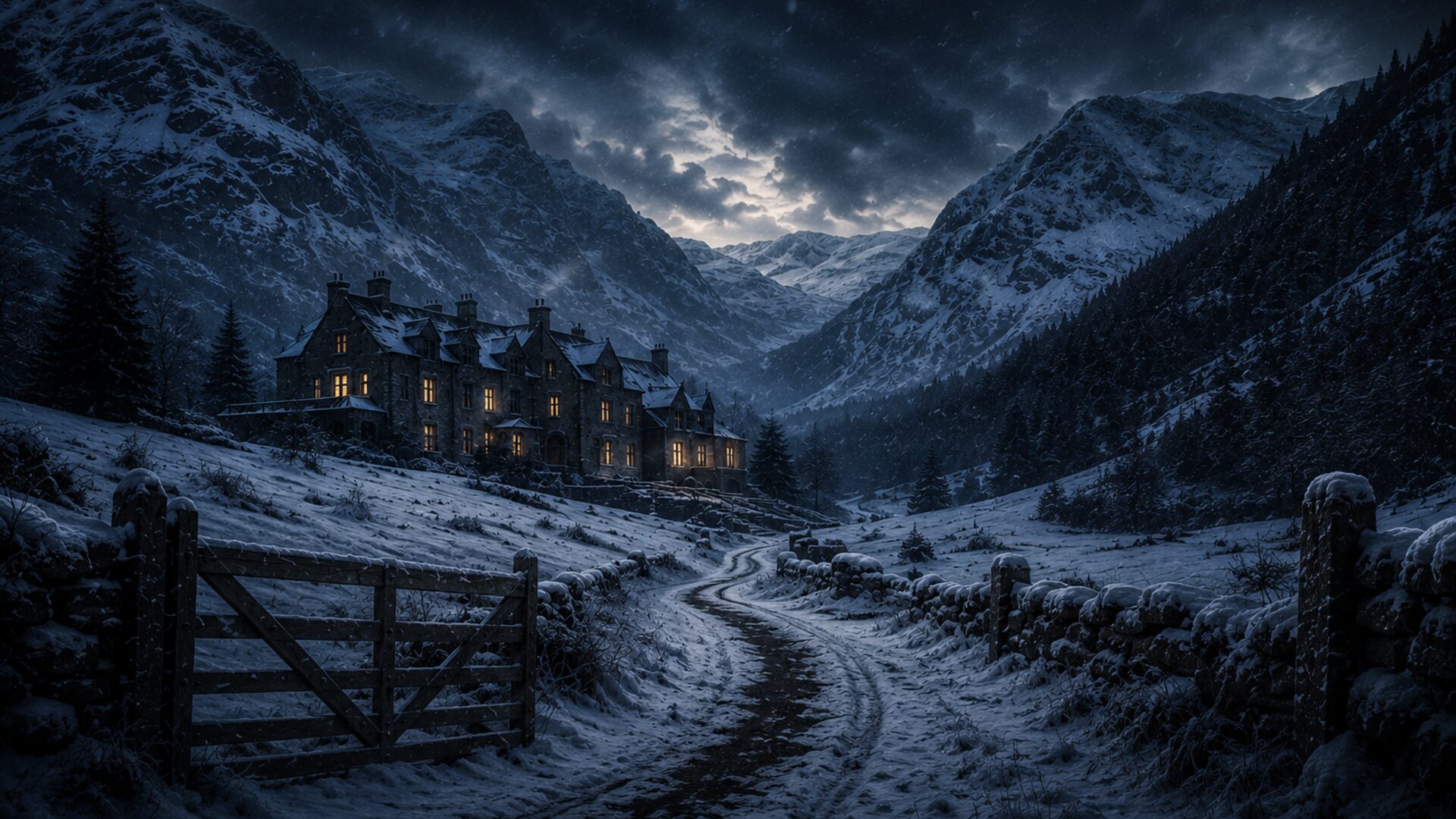 Snowbound case scene